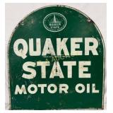 1954 Quaker State Tombstone DS Metal Sign, 27×29 I