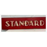 Early Wooden Standard' Sign in Red and White, 56