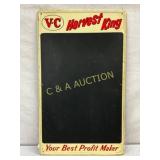 1962 SS 18in x 30in Metal VC Harvest King Menu Sig