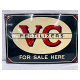 VC Fertilizers Metal Sign by A-M Sign Co. 18×12