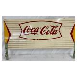 Coca-Cola Fishtail Metal Rack Sign, 25 x 10 Inches