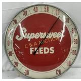 Supersweet Feeds 12in Glass-Faced Metal Thermomete