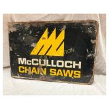 McCulloch Chain Saws Metal Advertising Sign with Y