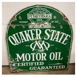DSP Quaker State Motor Oil Metal Advertising Sign,