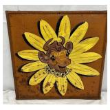 Emb. Elsie the Cow Metal Sign 17×17