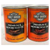 Two Harley-Davidson Premium II Motorcycle Oil 1-Qu