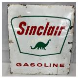 Porc. Sinclair Gasoline Pump Plate 12×13.5