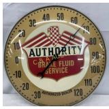 Authority Brake Fluid Service Glass-Face Pam Clock