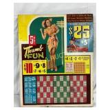 'Thumb Fun' 5-Cent Punch Board Game, 12 x 15 Inche