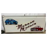 Lexan DS Light-Up Sign for Mebane Motors,' 74x32x