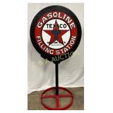 Texaco Gasoline Filling Station Sign Sidewalk lol