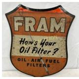 DS Fram Oil, Air, Fuel Filters Shield Sign, 12×14