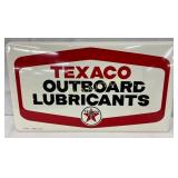 Metal Texaco Outboard Lubricants Advertising Sign