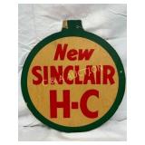 Single-Sided H-C Sinclair Cardboard Sign, 13 1/2in