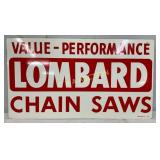 Metal Lombard Chain Saws Advertising Sign, Single-