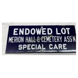 12×5 Porc Endowed Lot, Merion Hall & Cemetery Ass