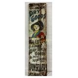 Rare Early 12×48 Dry Goods Metal Sign, Mt. Airy, N