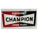 DS Champion Spark Plug Metal Sign 36×18