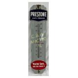 Porc. Prestone Anti-Freeze Advertising Thermometer
