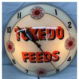 15in. Tuxedo Feeds Double Bubble Advertising Clock