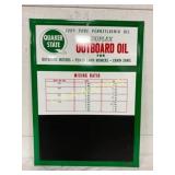 NOS Quaker State Duplex Outboard Oil Metal Sign, 1