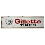 1978 Gillette Tires Emb. Metal Sign, 72in x 19in