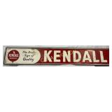 Emb. Kendall Motor Oils Self-Framed Metal Sign, 7