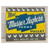 Musser Leghorn Farms Sign, 14x12in.