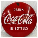 24in. Porc Coca-Cola Button, Drink Coca-Cola in B