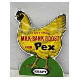 Emb. Kraft Milk-Bank Boost Die-Cut Sign, 14in x 1