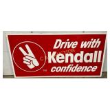 Emb. Kendall Motor Oil Sign with Wooden Frame 7