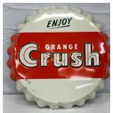 18in. Emb. Orange Crush Metal Cap Sign, Stout Sign