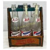 Early Pepsi-Cola Double Dot Wooden Six-Pack Crate