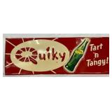 Quiky Emb Metal Soda Sign, 39 1/2 x 14 Inches