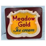 Early Emb. Meadow Gold Ice Cream Light-Up Sign wit