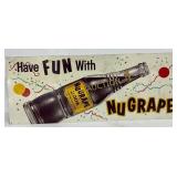 NuGrape Soda Sign, 12 x 30 Inches