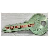 DS Die-Cut Yale Key Advertising Sign, 34in x 16in