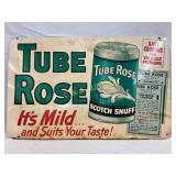 Tube Rose Sweet Scotch Snuff Emb Metal Sign, 28 x