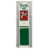 Metal 7Up Door Mount Sign, 'Fresh Up' Design, 3×12
