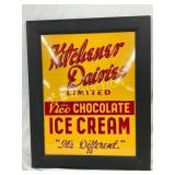 Framed Early Kitchener Dairies Ltd. Metal Advertis