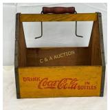 Coca-Cola Wooden Six-Pack Bottle Carrier with Meta