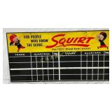 1961 Squirt DS Masonite Scoreboard, 32 x 16 in.