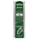 Metal Sylvania Radio Tubes Thermometer, 8×39 Inche