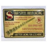 Emb Self-Framed Star Steel Belt Lacing' Advertisi