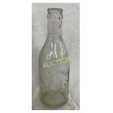 Clear Glass Bottle Embossed with J.M. Coble Burli