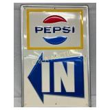 Emb. Pepsi-Cola In' Self-FramedSign, 23 x 35