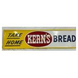 Kern's Bread Metal Adv Sign, 31in x 8in