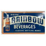 Rainbow Beverages Emb. Sign, 24 x 12