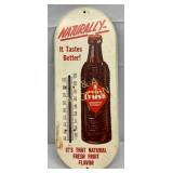 Orange Crush Thermometer with Bottle, 6×15 Inches