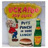 Embossed Cardboard Kickapoo Joy Juice Advertisemen